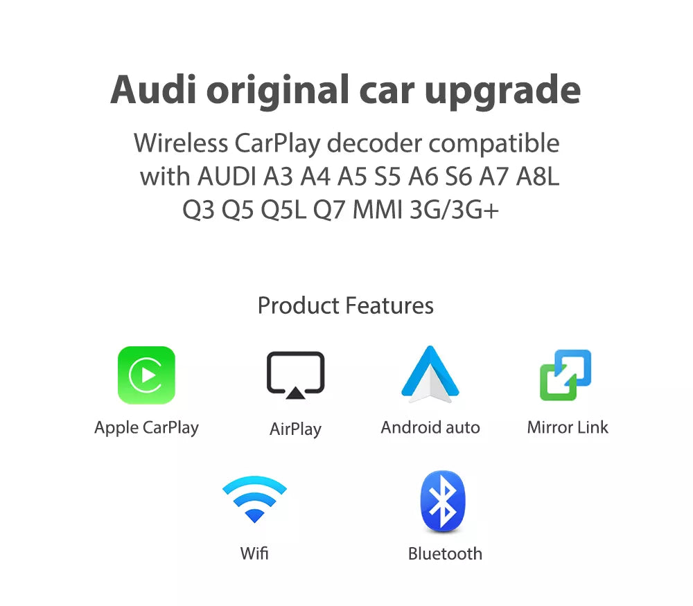 Apple CarPlay sans fil | Rétrofit pour Audi | Android Auto | Décodeur | Intégration - TechVoyage