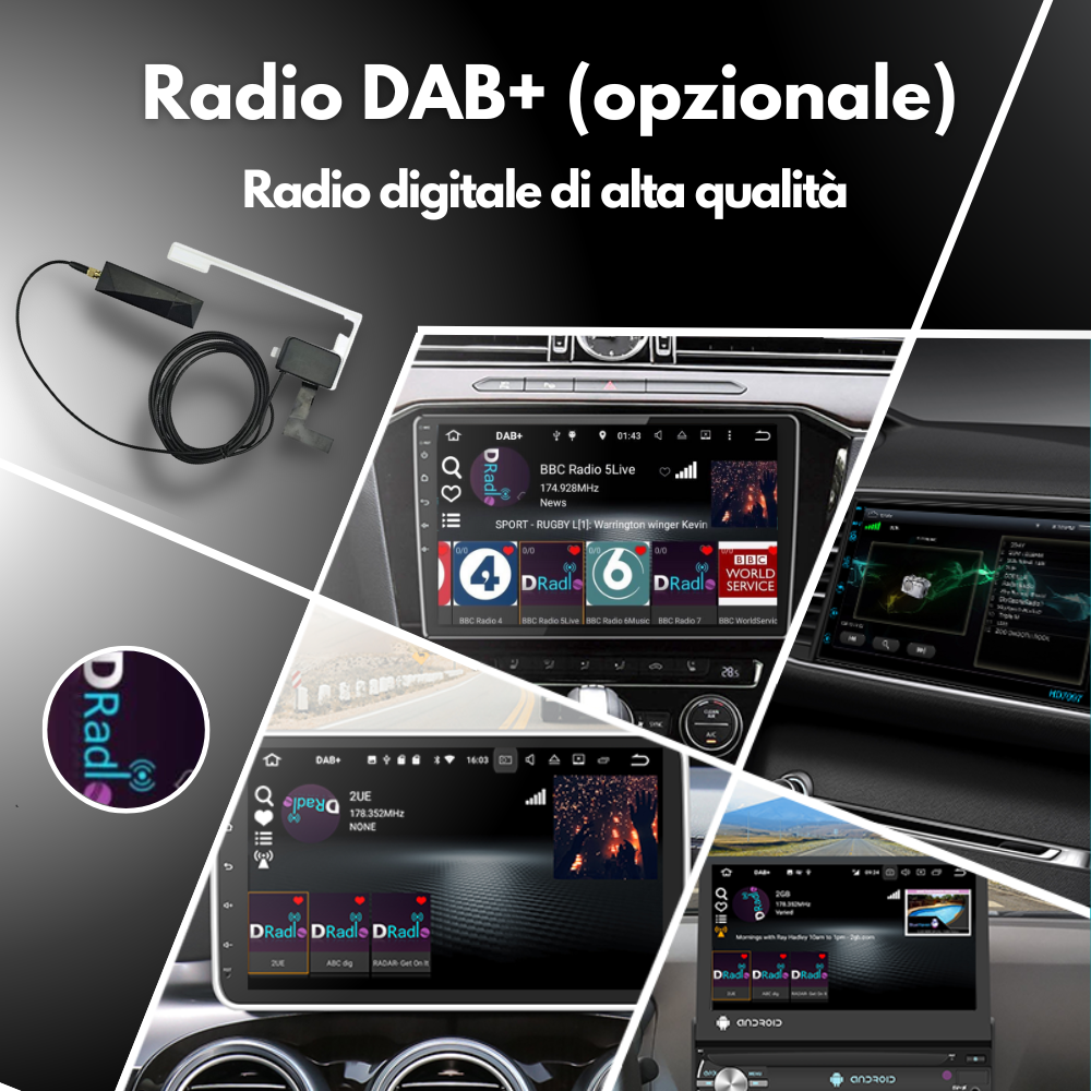 FIAT 500 | 2007-2015 | Android 13 Autoradio | Apple CarPlay | Android Auto - SuonoAuto