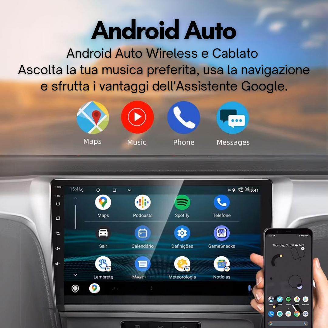 FIAT 500 | 2007-2015 | Android 13 Autoradio | Apple CarPlay | Android Auto - SuonoAuto
