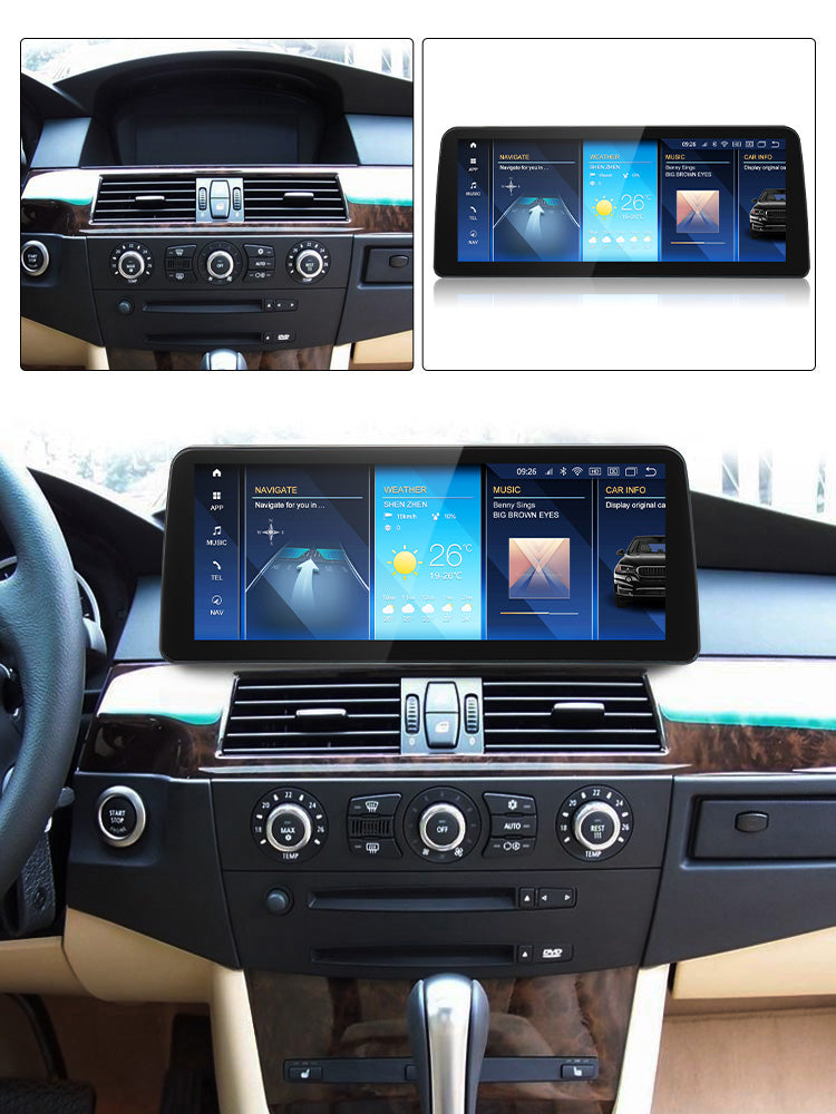 BMW 3 5 6 Series E90 E91 E92 E93 E60 E61 E62 E63 E64 Android 13 Autoradio CarPlay & Android Auto CCC CIC - SuonoAuto