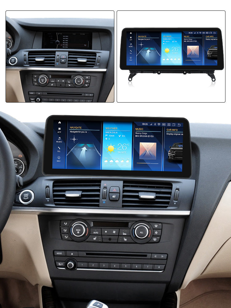 BMW X3 X4 2010-2018 F25 F26 Android 13 CarPlay & Android Auto Autoradio CIC NBT EVO - SuonoAuto