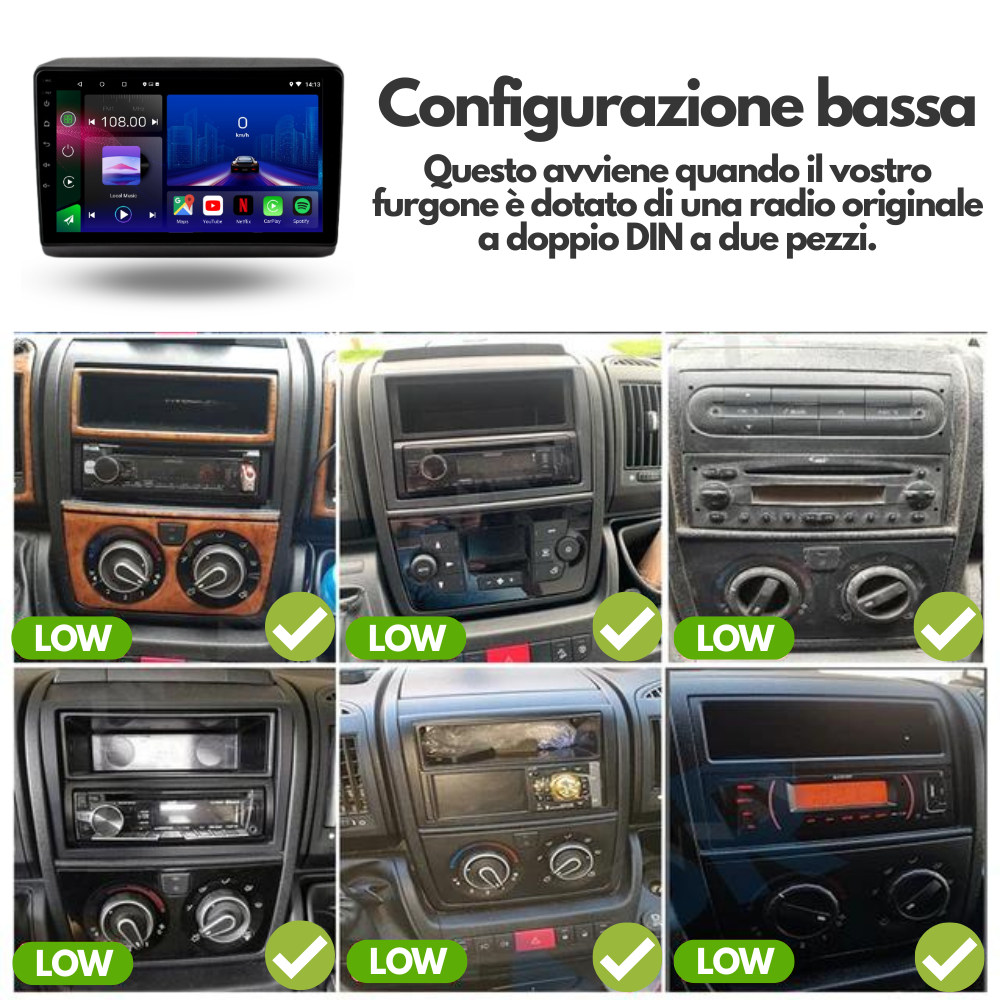 FIAT Ducato | Peugeot Boxer | Citroen Relay Jumper | 2006-2022 | Android 13 Autoradio | Apple CarPlay | Android Auto - SuonoAuto