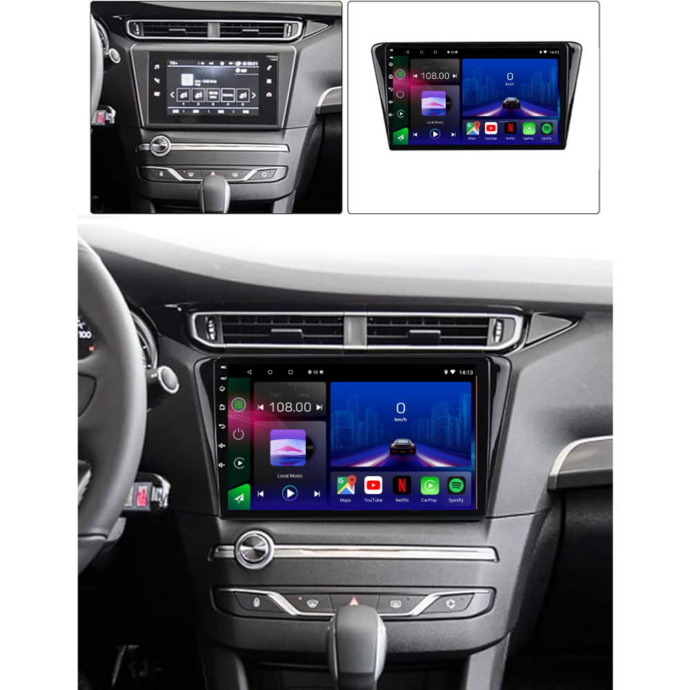 Peugeot 408 | 2014-2019 | Android 13 Autoradio | Apple CarPlay | Android Auto - TechVoyage