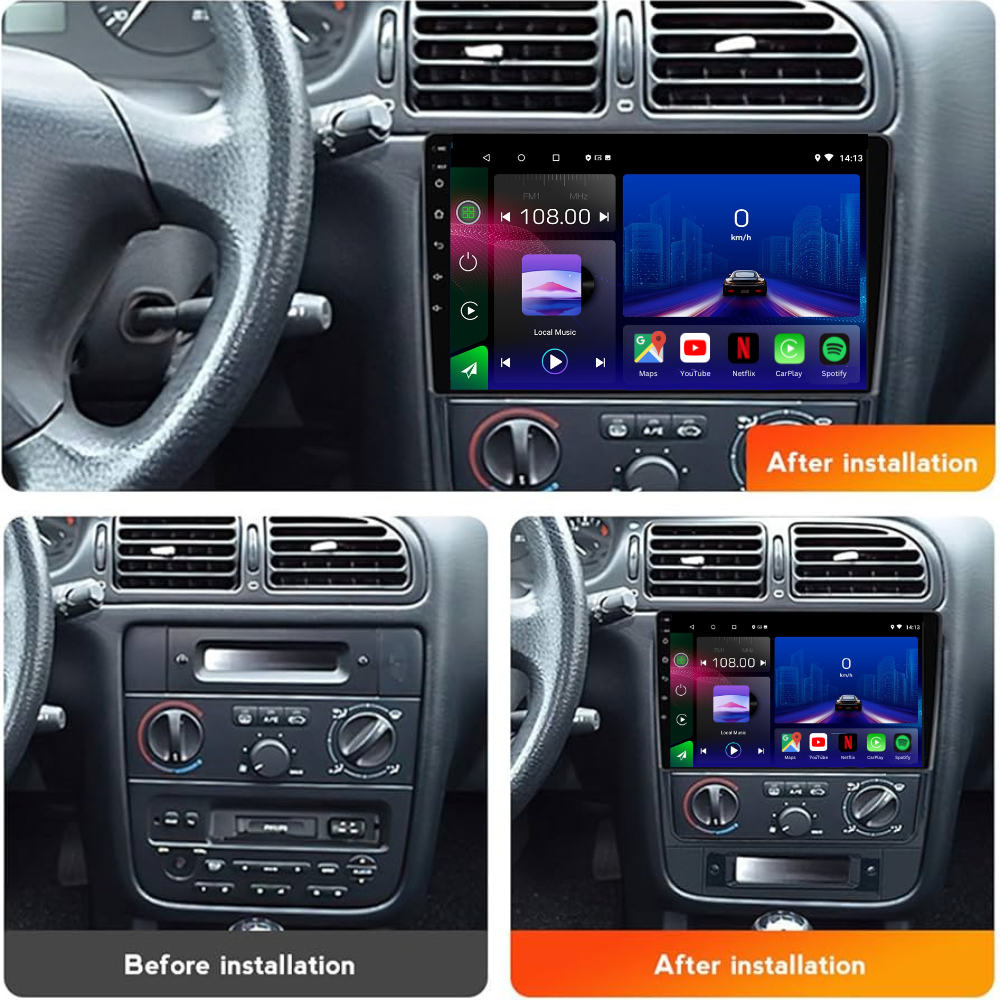 Peugeot 406 | 1999-2004 | Android 13 Autoradio | Apple CarPlay | Android Auto - TechVoyage