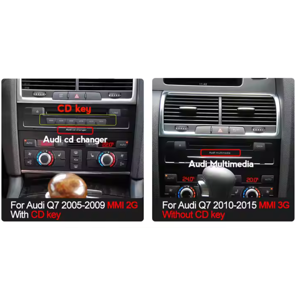 Audi Q7 2006-2015 Android 13 Autoradio CarPlay & Android Auto - SuonoAuto