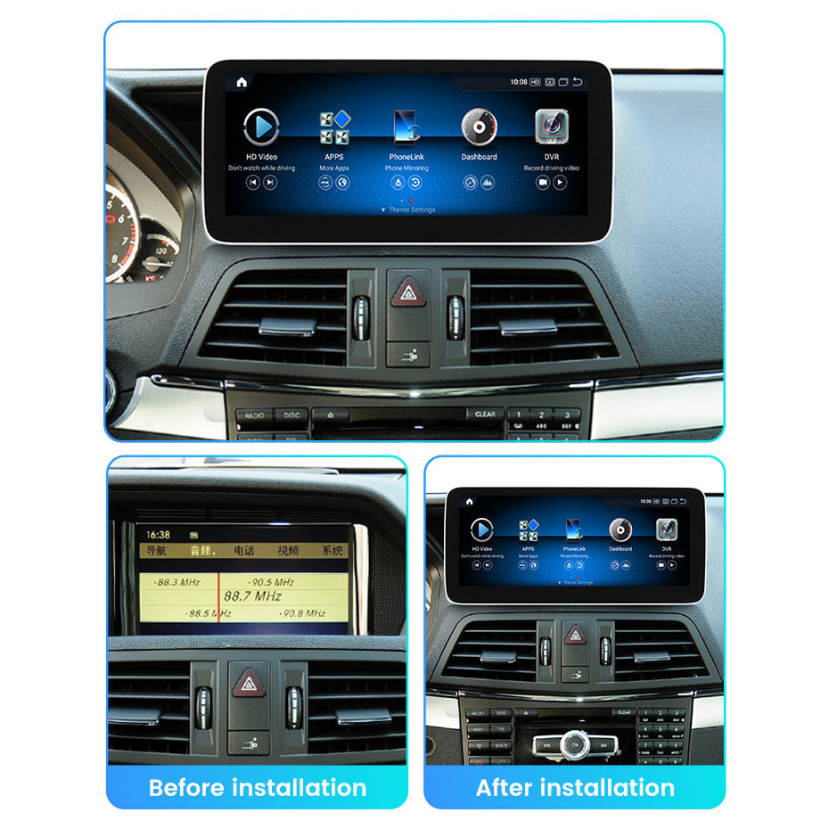 Mercedes E Class 2009-2017 W207 C207 A207 Android 13 Autoradio CarPlay & Android Auto Head Unit NTG 4.0 4.5 5.0 - SuonoAuto