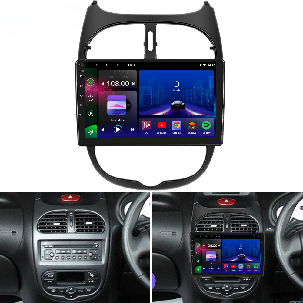 Peugeot 206 206 CC | 1998-2013 | Android 13 Autoradio | Apple CarPlay | Android Auto - SuonoAuto