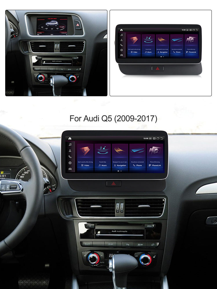 Audi Q5 2009-2018 Android 13 Autoradio CarPlay & Android Auto - SuonoAuto