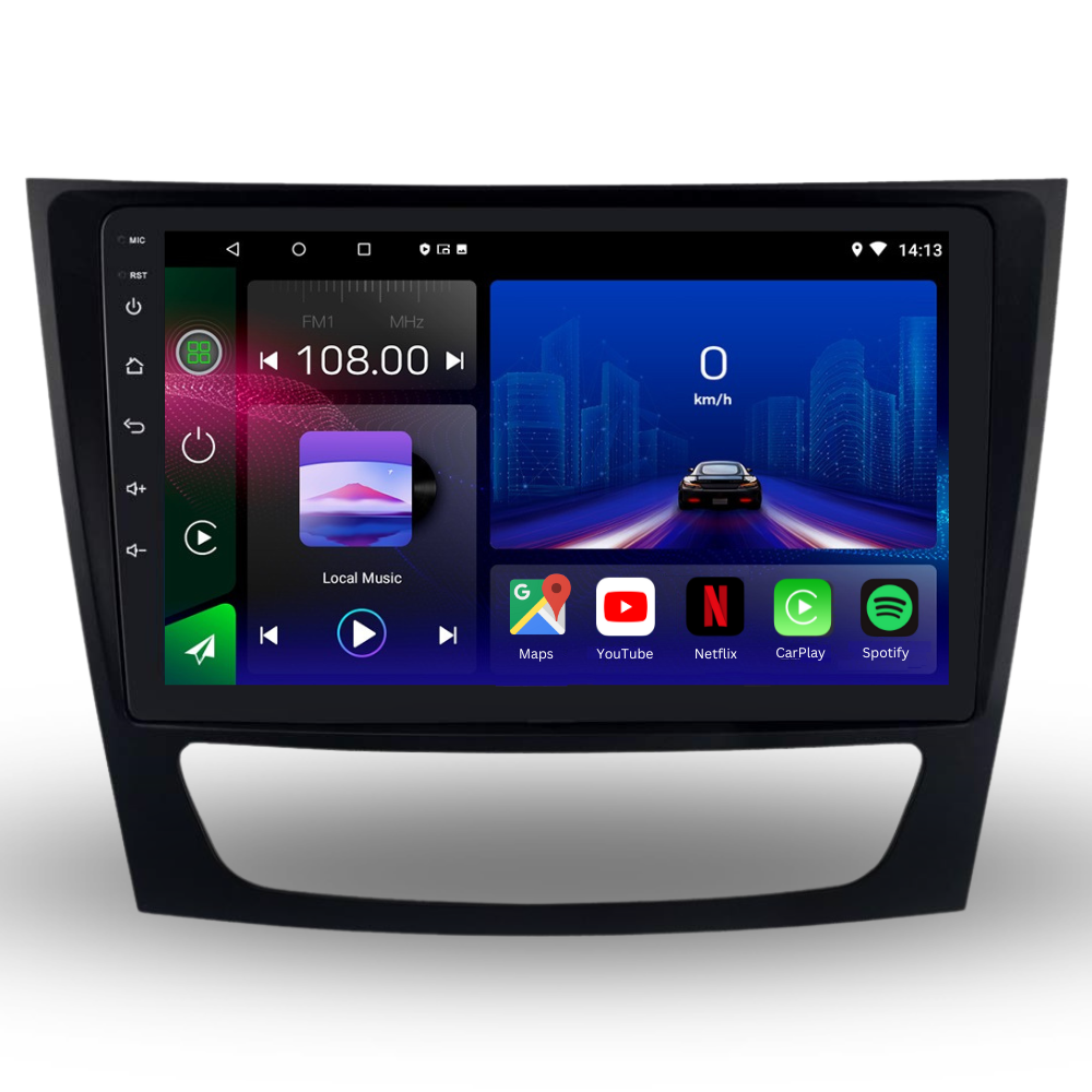 Mercedes | E-Class | W211 2002-2010 | Android 13 Autoradio | Apple CarPlay | Android Auto - TechVoyage