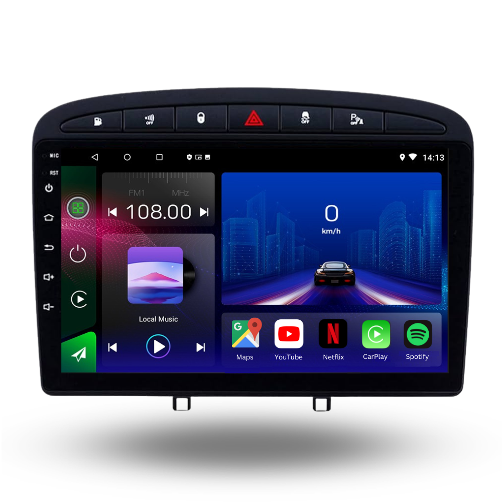 Peugeot 308SW 408 | 2007-2013 | Android 13 Autoradio | Apple CarPlay | Android Auto - TechVoyage