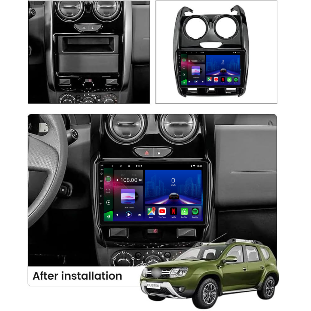 Dacia Duster | 2015-2018 | Android 13 Autoradio | Apple CarPlay | Android Auto - TechVoyage