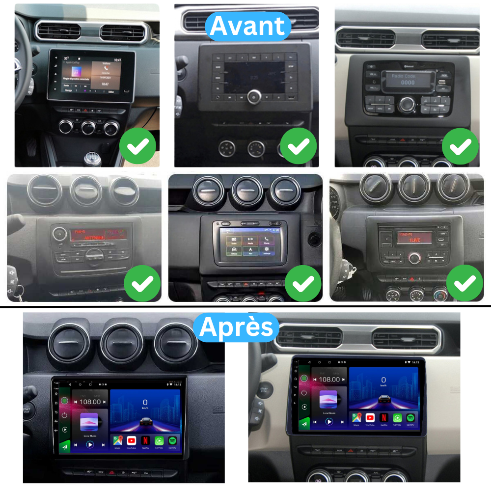 Dacia Duster HM 2 II Renault  Arkana 1  2018 - 2023 | Android 13 Autoradio | Apple CarPlay | Android Auto - SuonoAuto