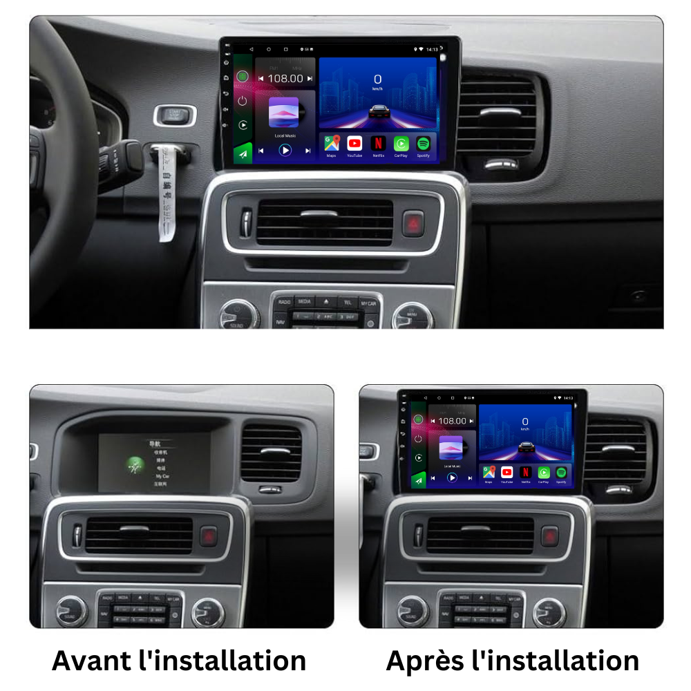 Volvo S60 | V60 | 2008-2018 | Android 13 Autoradio | Apple CarPlay | Android Auto - SuonoAuto