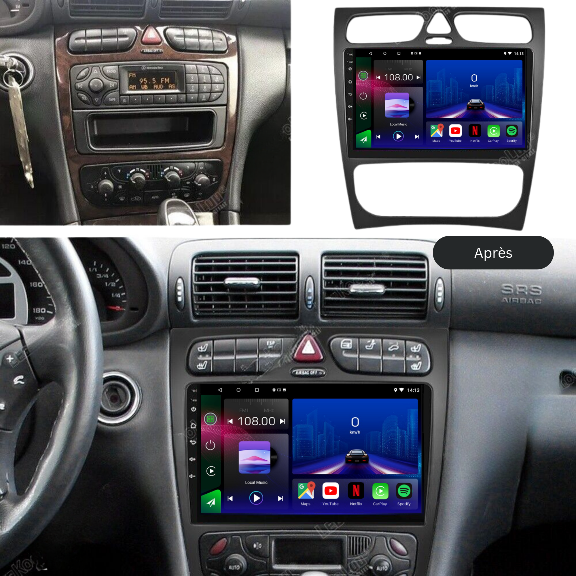 Mercedes C Class W203 | 2000-2010 | Android 13 Autoradio | Apple CarPlay | Android Auto - SuonoAuto
