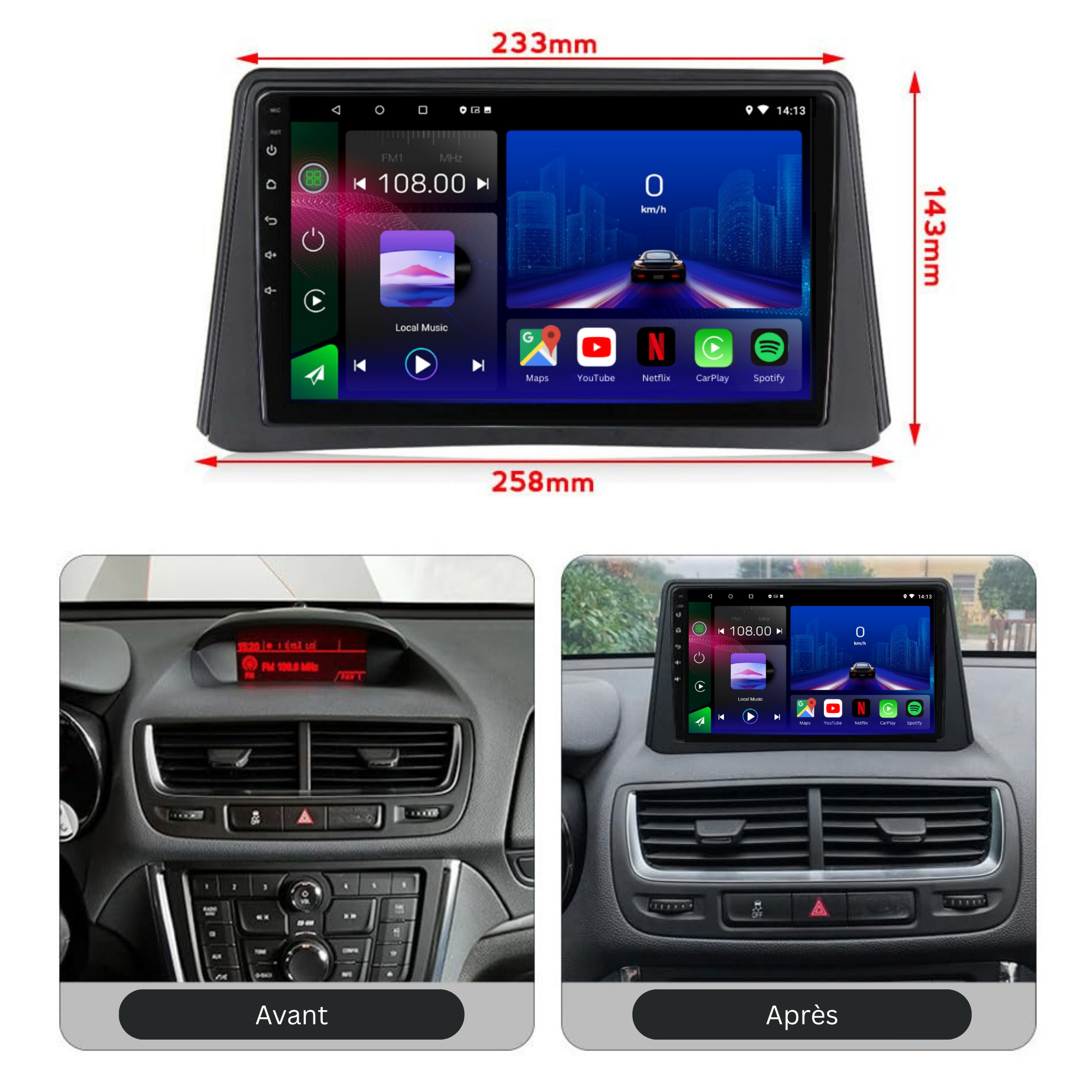 Opel Mokka | 2012-2016 | Android 13 Autoradio | Apple CarPlay | Android Auto - SuonoAuto