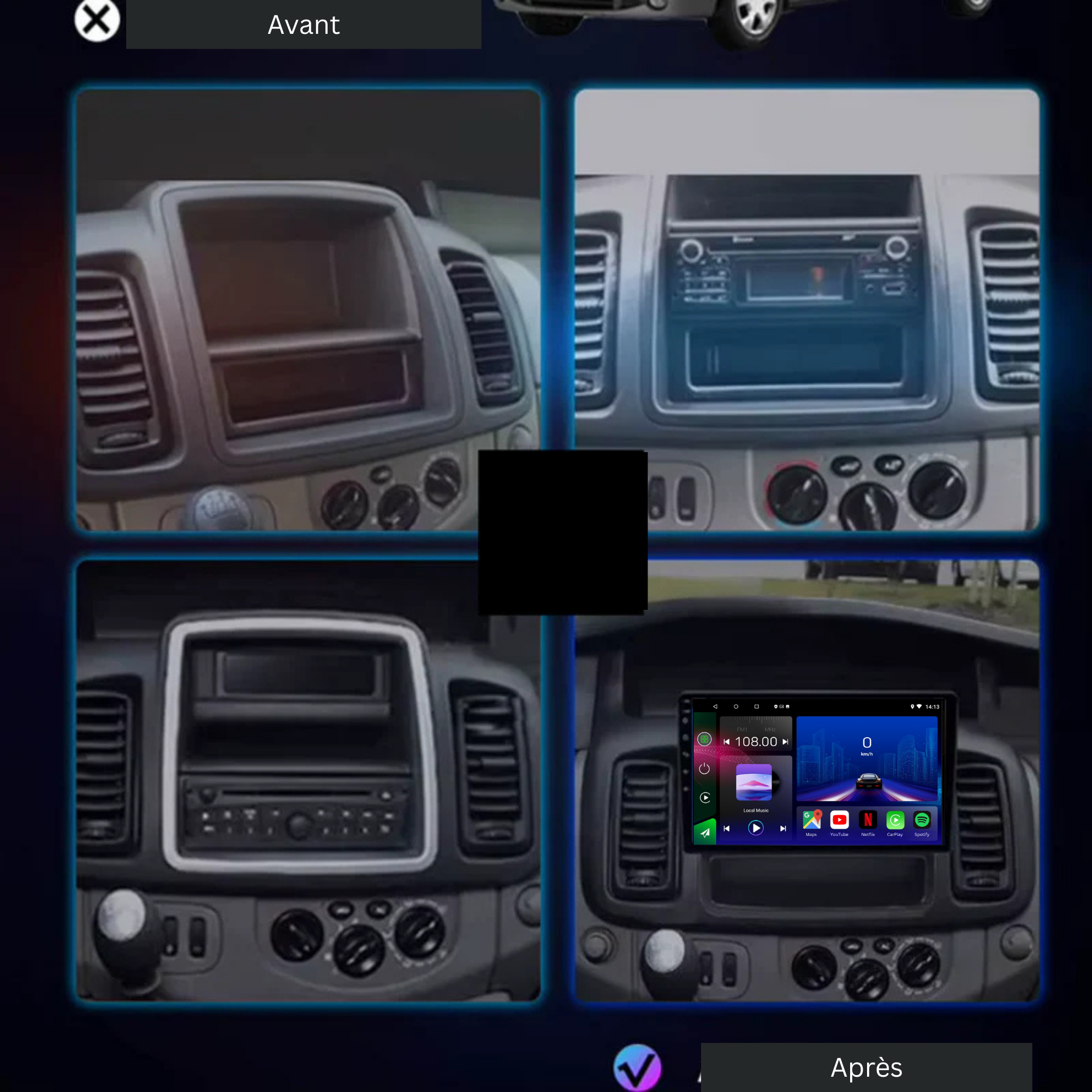 Opel Vivaro Renault Traffic Nissan Primastar | 2010-2014 | Android 13 Autoradio | Apple CarPlay | Android Auto - SuonoAuto