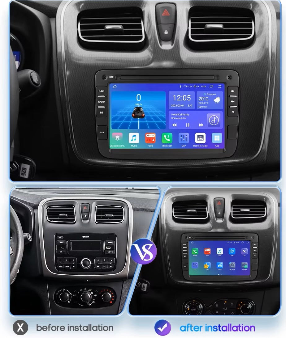 Dacia Universal | Android 13 Autoradio | Apple CarPlay | Android Auto - SuonoAuto